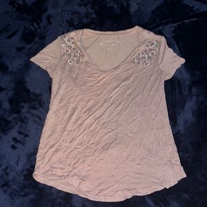 Aeropostale Pink Embellished Relaxed T-Shirt